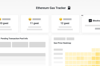 Redesigned Gas Tracker Page