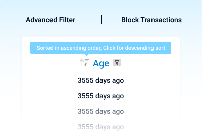 Sort Txs in Ascending Order